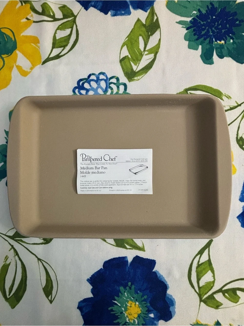 Pampered Chef Classics Collection Stoneware Medium Bar Pan 1449 Family Heritage